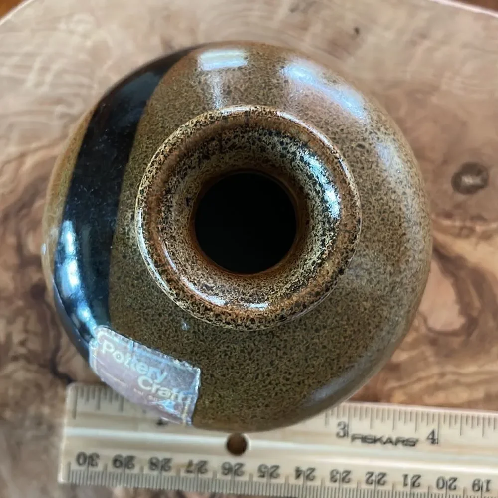 Mid Century Pottery Craft Stoneware Bud Vase